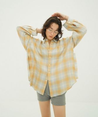 2WAY OVER OMBRE CHECK SHIRTS 10122ー