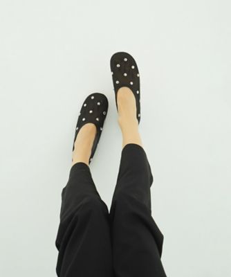 STUDDED MESH FLAT SHOES 10115ー8523