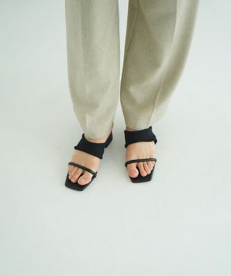 SQUARE TOE FABRIC MULES 10115ー8533