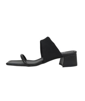 SQUARE TOE FABRIC MULES 10115ー8533