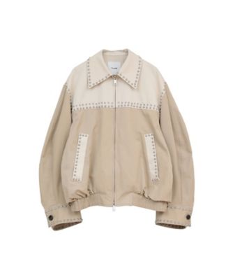 W COLOR STUDDED DRIZZLER JACKET