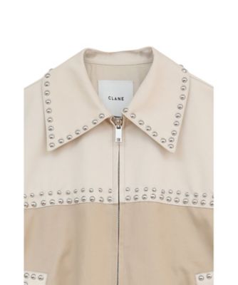 W COLOR STUDDED DRIZZLER JACKET