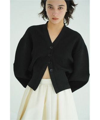 CURVED SLEEVE KNIT CARDIGAN 10106ー