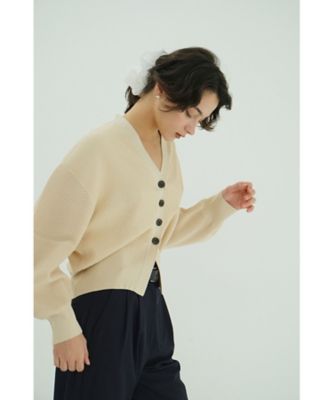 CURVED SLEEVE KNIT CARDIGAN 10106ー