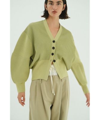 ＜CLANE (Women)＞ＣＵＲＶＥＤ　ＳＬＥＥＶＥ　ＫＮＩＴ　ＣＡＲＤＩＧＡＮ　１０１０６ー２０７３