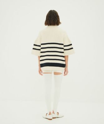 OVER HALF SLEEVE KNIT TOPS サイズ1 7月22日（金）発売の”OVER HALF SLEEVE KNIT TOPS ”を3色カラー別でご