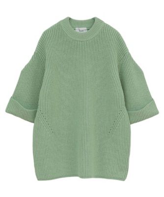 OVER HALF SLEEVE KNIT TOPS 10106ー
