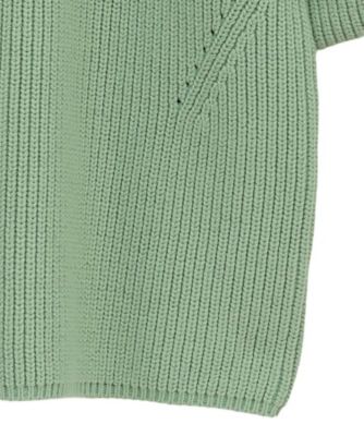 OVER HALF SLEEVE KNIT TOPS 10106ー