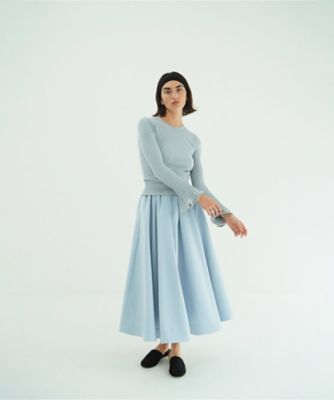 ＜CLANE (Women)＞ＥＭＢＥＬＬＩＳＨＥＤ　ＦＲＩＬＬ　ＳＬＥＥＶＥ　ＫＮＩＴ　ＴＯＰＳ　１０１０６ー２１２３