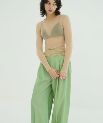 ＜CLANE (Women)＞ＳＨＥＥＲ　ＴＵＬＬＥ　ＴＯＰＳ　１０１０５ー１０７３