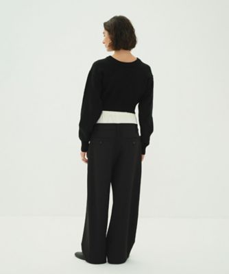 W WAIST WIDE SLACKS 10110ー7093 | CLANE