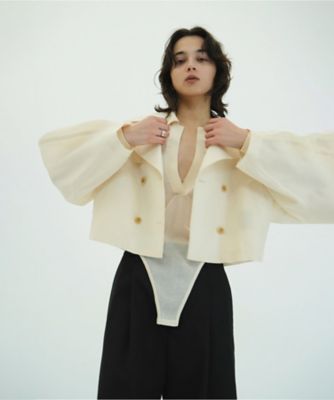 ＜CLANE (Women)＞ＳＨＥＥＲ　ＳＨＯＲＴ　ＴＲＥＮＣＨ　ＪＡＣＫＥＴ　１０１０４ー０５４３