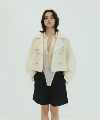 ジャケット・アウター CLANE SHORT TRENCH COAT SHEER SHORT TRENCH JACKET 10104ー