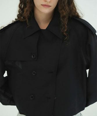 CLANE SHORT TRENCH COATサイズ2 SHEER SHORT TRENCH JACKET 10104ー