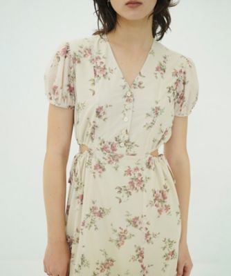 ワンピース FLOWER PRINT FLARE ONEPIECE /CLANE FLOWER PRINT FLARE ONEPIECE 10112ー