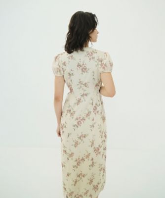 FLOWER PRINT FLARE ONEPIECE 10112ー