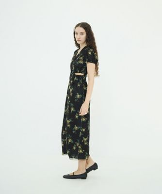 FLOWER PRINT FLARE ONEPIECE 10112ー