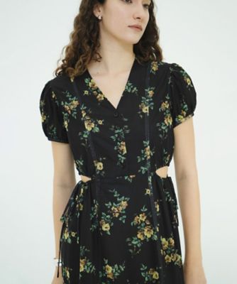 FLOWER PRINT FLARE ONEPIECE 10112ー