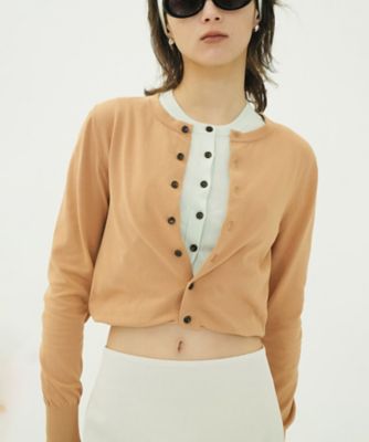 ＜CLANE (Women)＞Ｗ　ＬＡＹＥＲＥＤ　ＫＮＩＴ　ＣＡＲＤＩＧＡＮ　１０１０６ー２１４３