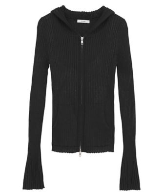 SHEER HOODED KNIT CARDIGAN 10106ー