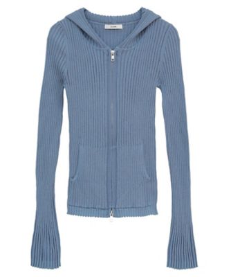 SHEER HOODED KNIT CARDIGAN 10106ー