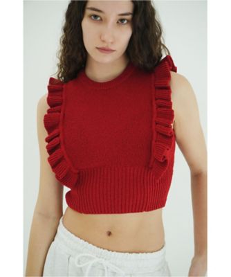 FRILL SLEEVE KNIT TOPS 10106ー2173
