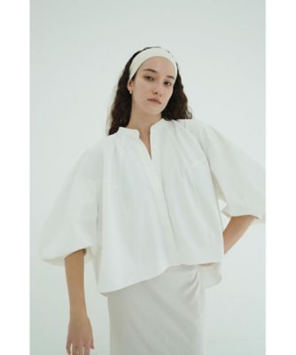 ＜CLANE (Women)＞ＶＯＬＵＭＥ　ＳＬＥＥＶＥ　ＳＴＡＮＤ　ＮＥＣＫ　ＳＨＩＲＴＳ　１０１２２ー４３２３