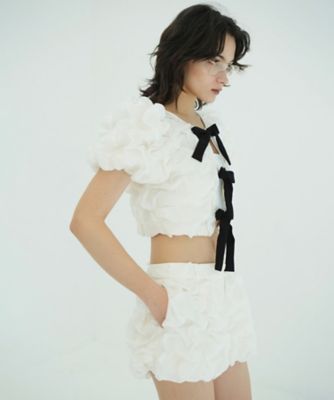 W FACE CLOUD PUFF SLEEVE TOPS 10122ー 