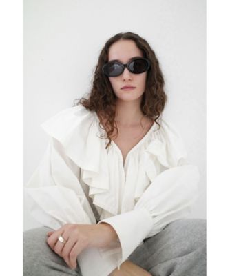 ＜CLANE (Women)＞ＦＲＩＬＬ　ＣＯＬＬＡＲ　ＳＨＯＲＴ　ＢＬＯＵＳＥ　１０１２２ー４１０３