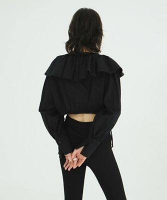 FRILL COLLAR SHORT BLOUSE 10122ー