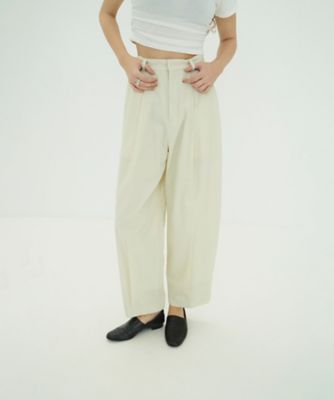 ＜CLANE (Women)＞ＷＯＯＬ　ＮＹＬＯＮ　ＴＵＣＫ　ＰＡＮＴＳ　１０１１０ー７１４３