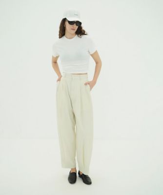 WOOL NYLON TUCK PANTS 10110ー7143