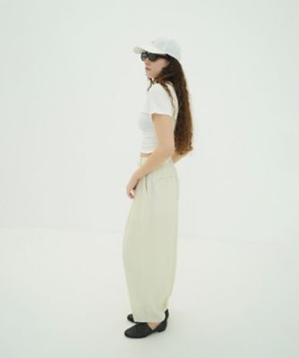 WOOL NYLON TUCK PANTS 10110ー7143