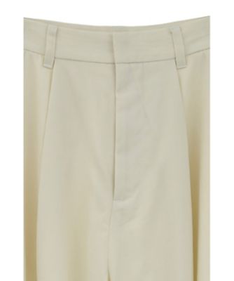 WOOL NYLON TUCK PANTS 10110ー7143