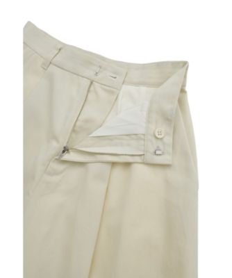 WOOL NYLON TUCK PANTS 10110ー7143