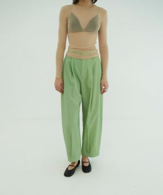 WOOL NYLON TUCK PANTS 10110ー7143