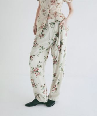 FLOWER TUCK PANTS 10110ー7173 | CLANE