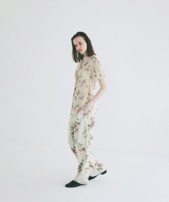 FLOWER TUCK PANTS 10110ー7173 | CLANE