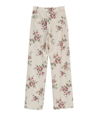 FLOWER TUCK PANTS 10110ー7173 | CLANE