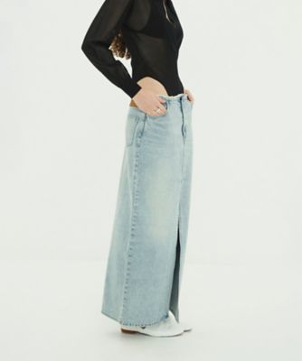 ＜CLANE (Women)＞ＦＲＯＮＴ　ＳＬＩＴ　ＤＥＮＩＭ　ＳＫＩＲＴ　１０１０９ー６０７３