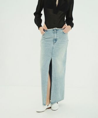 FRONT SLIT DENIM SKIRT 10109ー6073