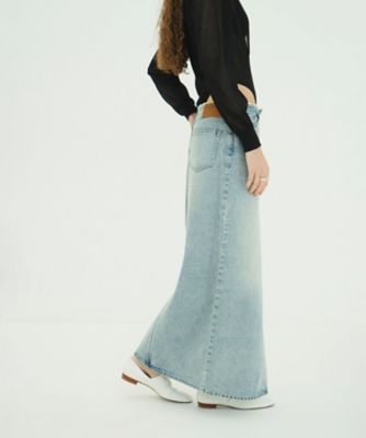FRONT SLIT DENIM SKIRT 10109ー6073