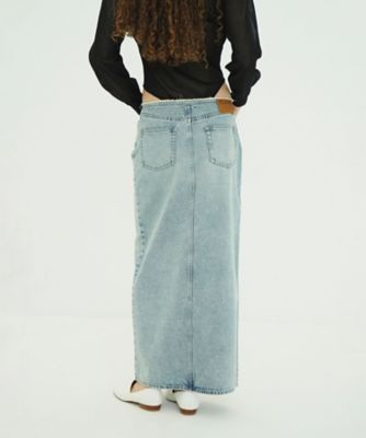 FRONT SLIT DENIM SKIRT 10109ー6073