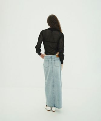 FRONT SLIT DENIM SKIRT 10109ー6073
