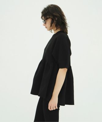 PEPLUM HALF SLEEVE KNIT TOPS 10106ー
