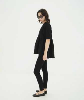 PEPLUM HALF SLEEVE KNIT TOPS 10106ー