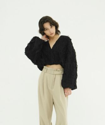 ＜CLANE (Women)＞ＴＯＰＳＴＩＴＣＨＥＤ　ＦＲＩＬＬ　ＢＯＬＥＲＯ　１０１０３ー０４４３