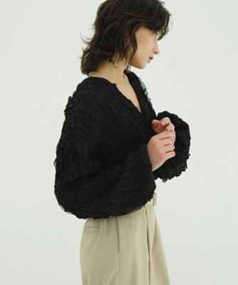 ▪️専用　BORDER FRILL TOP(38) 　BLACK 40%OFF】summery frill top～ｻﾏﾘｰﾌﾘﾙﾄｯﾌﾟ | flower／フラワー公式通販