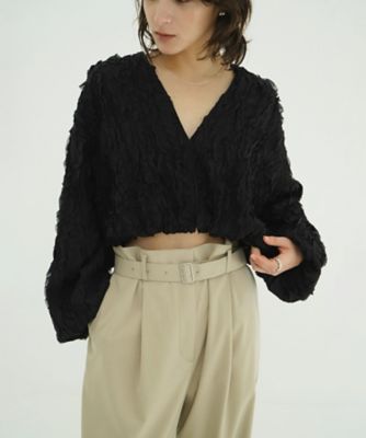TOPSTITCHED FRILL BOLERO 10103ー