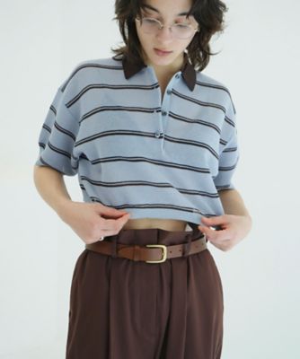 ＜CLANE (Women)＞ＳＰＯＮＧＹ　ＳＨＥＥＲ　ＰＯＬＯ　ＫＮＩＴ　ＴＯＰＳ　１０１０６ー２２７３
